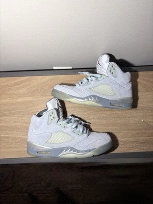 Air Jordan 5 Retro Blue Bird Sneakers Size 7.5 Men's Used With Box