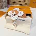 Louis Vuitton Women's White Leather Sunflower Charm Keychain — photo 5