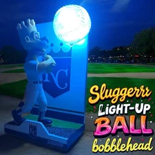 SLUGGERRR Kansas City Royals Mascot "Light Up Ball" Exclusive MLB Bobblehead