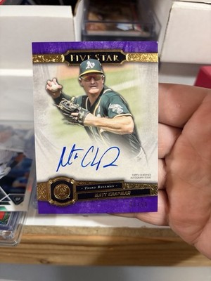 2021 Topps Five Star Matt Chapman Purple Auto /50 #FSA-MC Athletics See Pics