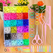 1500Pcs Mini Hair Rubber Bands 28 Colors Hair Clips Styling Tools for Kids