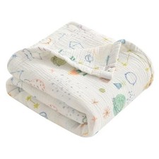 4 Layer Muslin Cotton Toddler Blanket, 42x60 Soft and Breathable Receiving