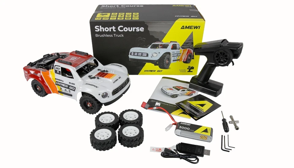 HYPER GO SHORT COURSE TRUCK BRUSHLESS 1:14 RTR 2-3S LiPo 55-70 km/h AMEWI 22739 - Bild 3 von 4