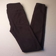 American Eagle Knit Jeans Size 00 Low Rise Skinny Leg Black Color Classic Comfy