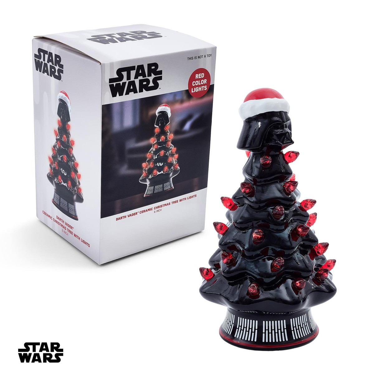Star Wars Darth Vader Light-Up Ceramic Christmas Tree | 6 Inches