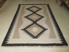 Ralph Lauren Three Waters Southwestern Navajo Wool Blanket Rug 99" x 62"