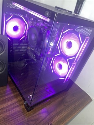 Ryzen Gaming PC Setup RTX 3060 Ti, Dual LG 27-inch Monitors, Accessories 