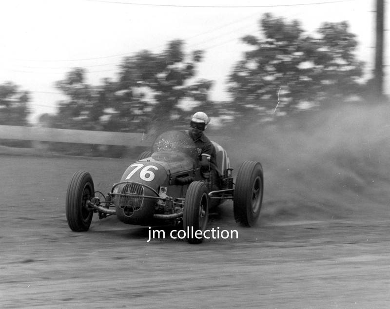 VINTAGE RACING PHOTO OF SPRINT CAR STAR RALPH LIGUORI  1958!
