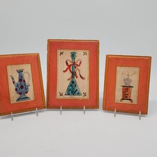 Targhette in legno da appendere a parete brocca vaso macinacaffè gruppo arancione italiano