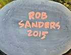 10 1/4" RECTANGULAR HANDMADE AND ARTIST SIGNED BOWL 2015 ROB SANDERS art pottery — photo 9