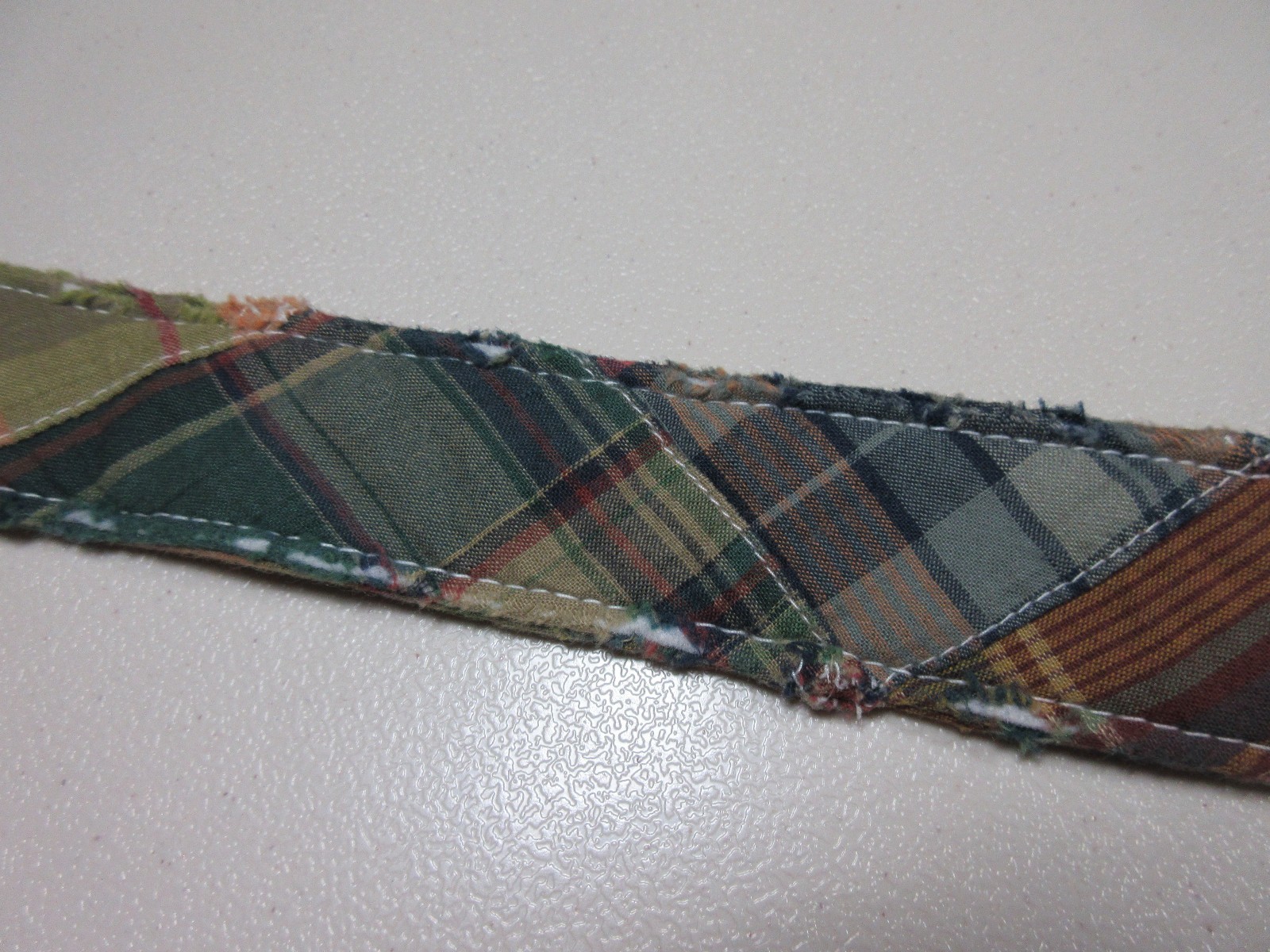 JCREW womens colorful patchwork plaid distressed … - image 5