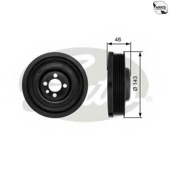 Crankshaft Pulley (TVD) fits SEAT LEON 1P1 1.6D 2.0D 05 to 12 Gates 038105243L - Image 31