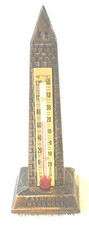 Vtg Washington Monument Cast Metal Thermometer Travel Souvenir