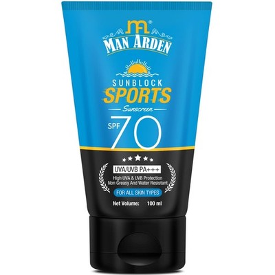 Man Arden Sonnenblocker Sport Sonnencreme SPF 70 Für Alle Hauttypen 100ml