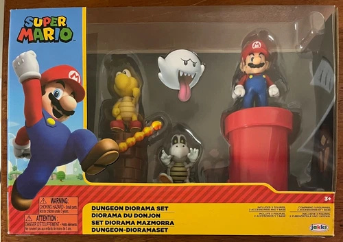 Super Mario DUNGEON DIORAMA SET Playset 3 Figures Jakks Pacific