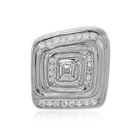Cavill SilberanhäNger Damen 0,51Ct Zirkon Sterlingsilber Quadratisch Elegant