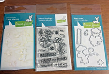 Lawn Fawn Mice Flowers stamp die and stencil bundle