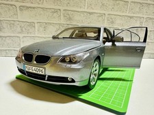 BMW 5 Series Mini Car Model Kyosho 1/18 Scale Silver Open Door Display Item