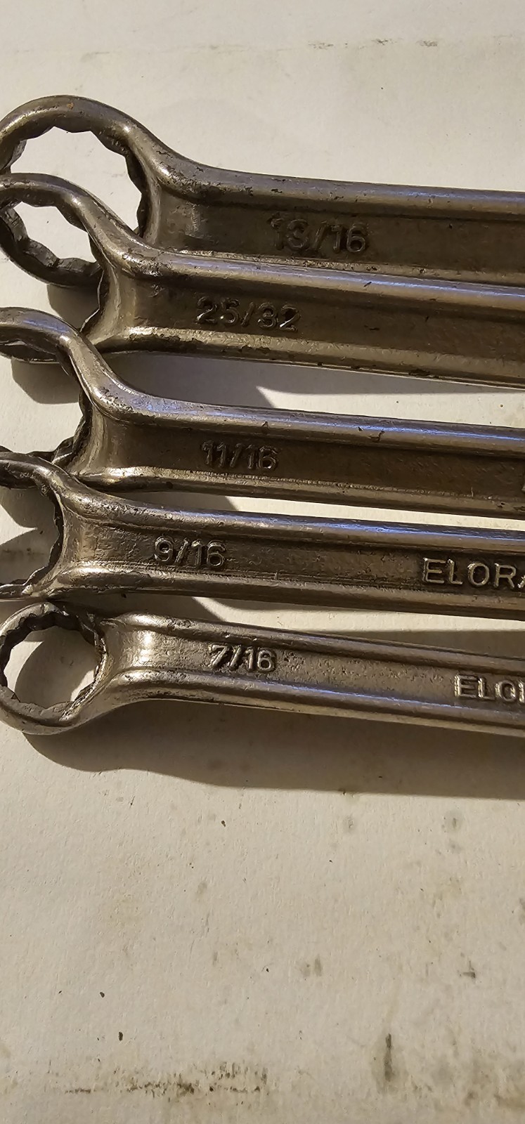Elora Nutmaster No.108 AF Offset Ring Spanner Set x5 Made in Germany Vintage image 2