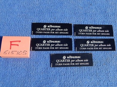 Seeburg wallbox SC1 SC4 Consolette #515105 Album Pricing Card - 5 each