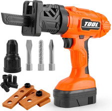 Kids Electric Drill Jigsaw Include 3 Interchange Dirll Bits,1 Cutting Bits and