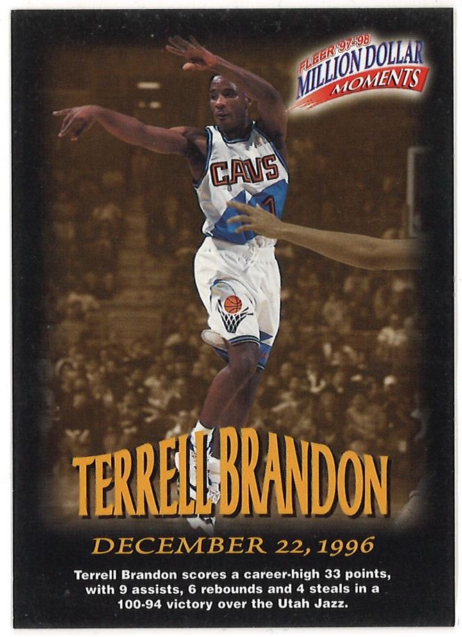 1997-98 Fleer - Million Dollar Moments Contest Terrell Brandon #4  (b)