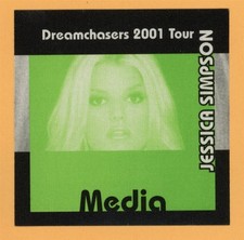 Jessica Simpson 2001 Dreamchasers Concert Tour MEDIA Backstage Pass