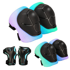 Kids Protective Gear Set - Knee Pads Elbow Pads with Wrist Guards for Ages 3-12