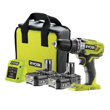 Ryobi Combi Drill Cordless Variable Speed Keyless Charger 18V 2 x 1.5Ah Li-ion