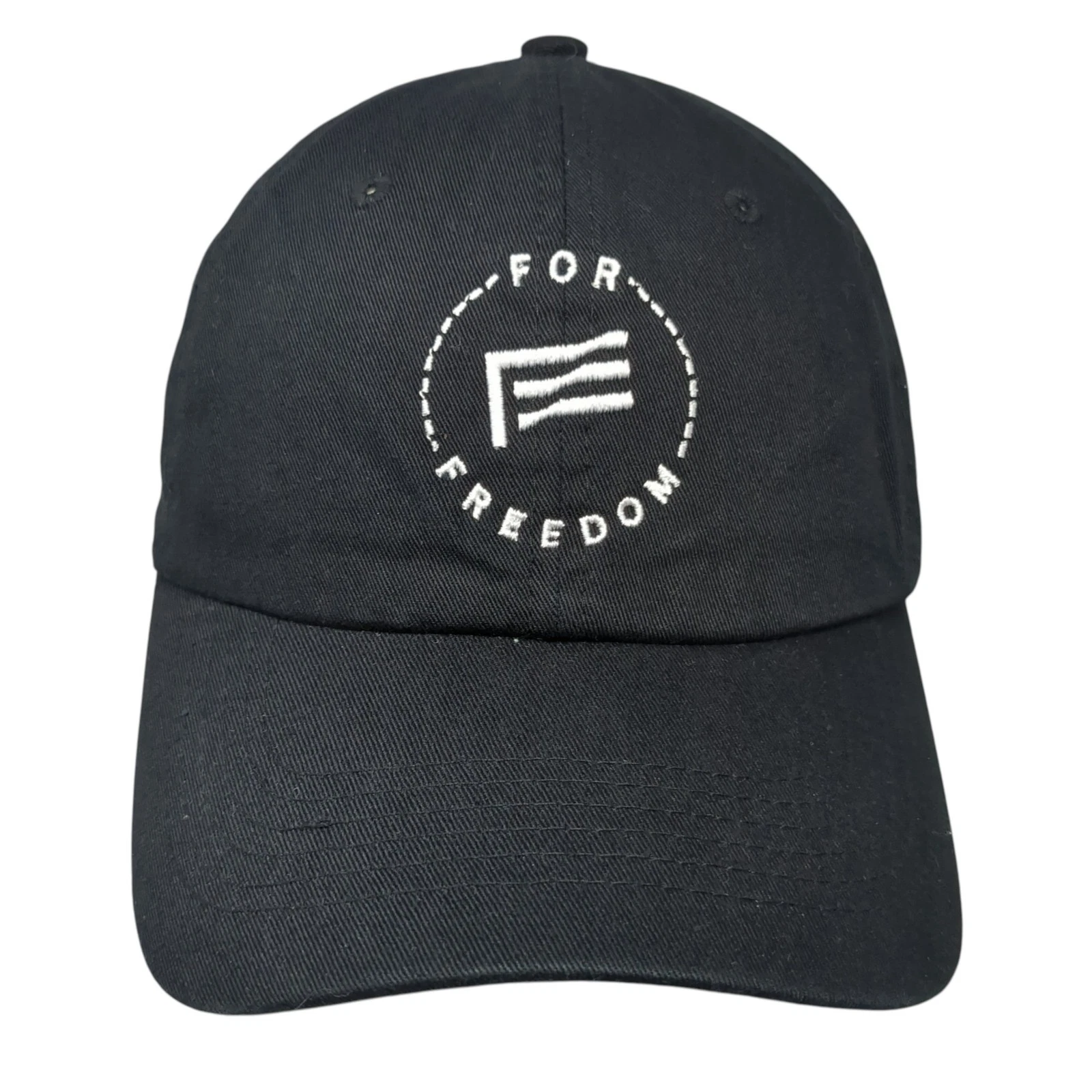 For Freedom Slideback Hat Black One Size Solid Adjustable Embroidered
