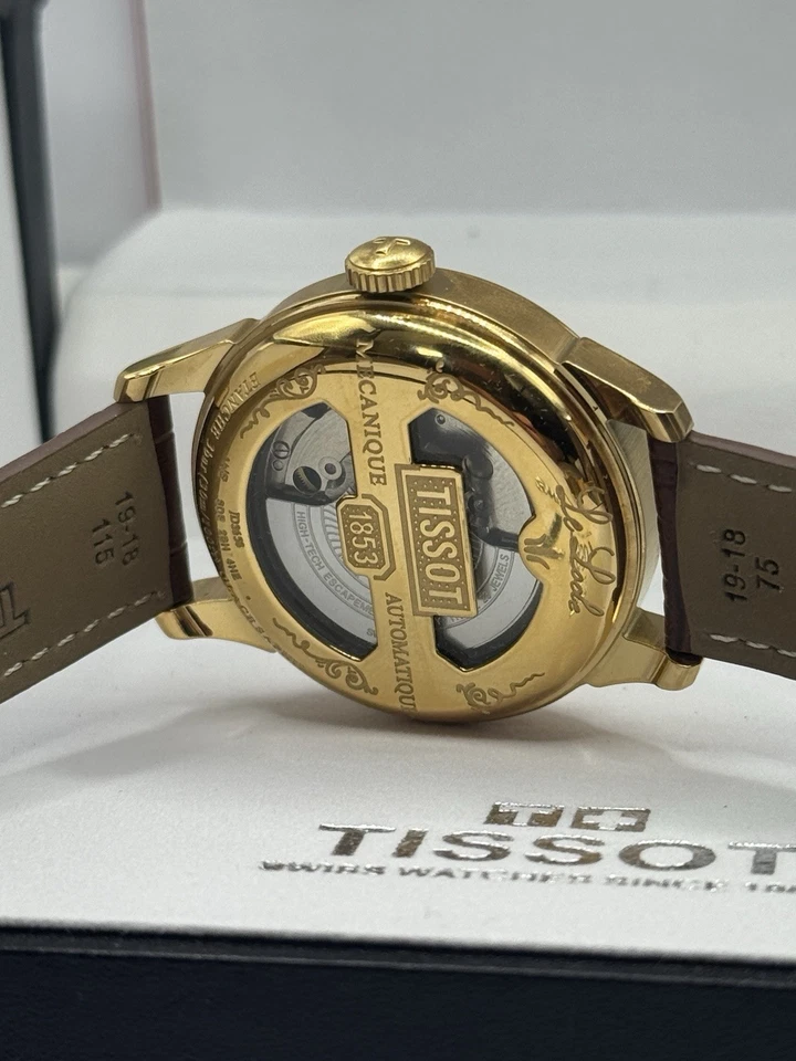 PVP £640 Tissot Le Locle Powermatic 80 - Tono Dorado - Movimiento Automático - Cuero Foto 4 de 4