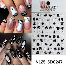 Halloween Spooky Nail Stickers 5D &ndash; Easy DIY Nail Art for Party & Cosplay