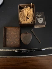 JAN BARBOGLIO HEART TRINKET BOX Iron Forged Metal Rare