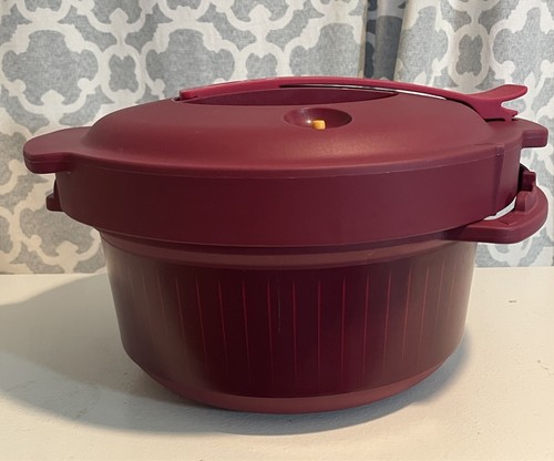 Tupperware Microwave Pressure Cooker 3L / 3QT Cranberry Red 