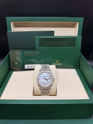 2021 Rolex Datejust Jubilee 126284RBR MOP Factory Diamond Dial & Bezel - MINT
