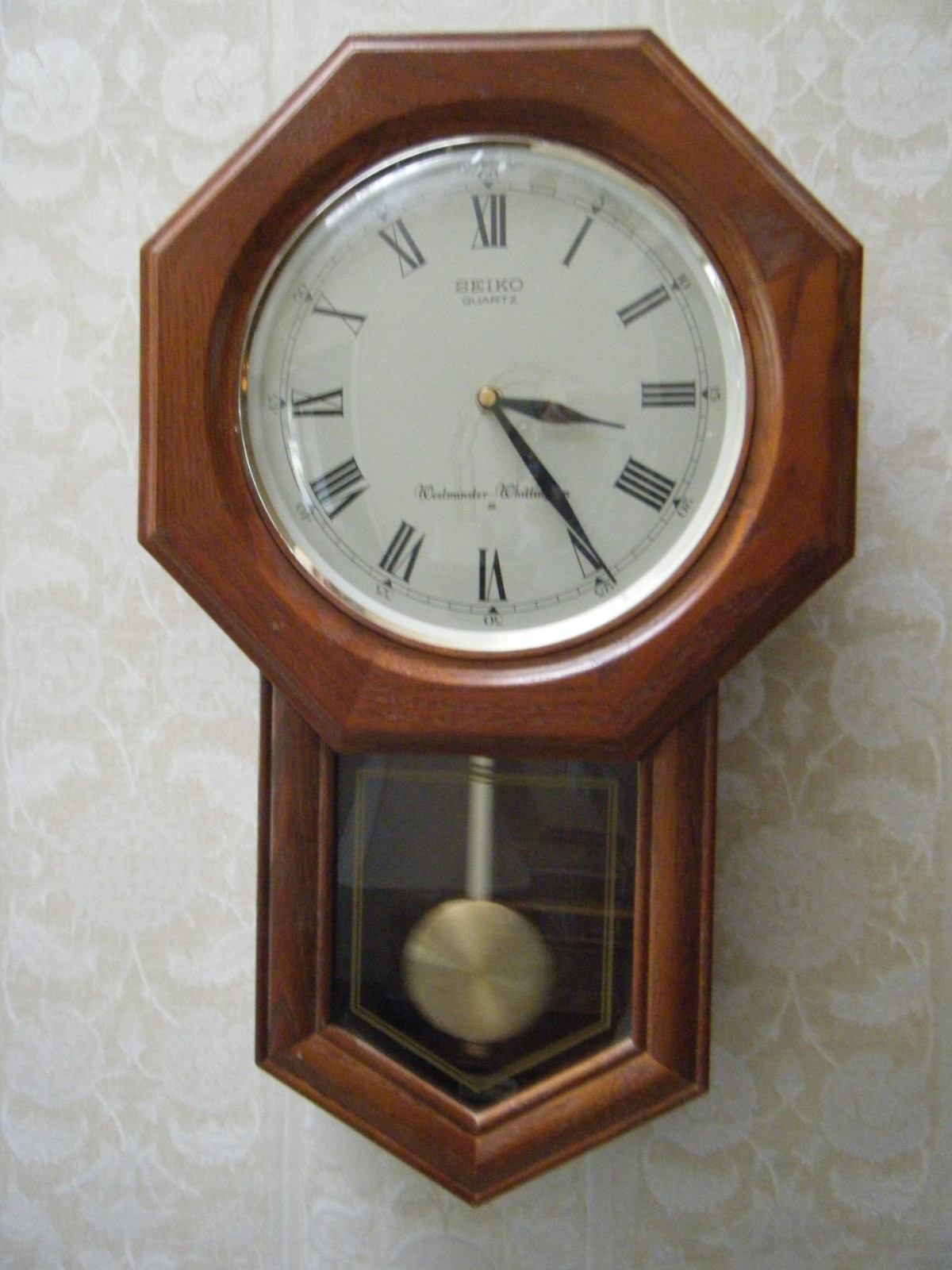 SEIKO SCHOOL HOUSE WALL CLOCK WESTMINSTER & WHITTINGTON CHIMES QXH102BC 3PT8