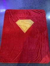 SUPERMAN MOVIE 2025  Superman Cape Full Color Logo Soft Throw Blanket Brand New