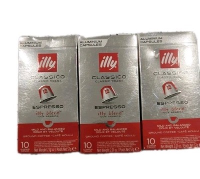 Illy Classico Classic Roast Espresso Coffee Pod - 10 Capsules Each (3 Pack)