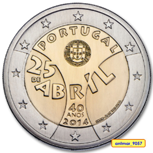 Portugal - 2 Euro Commémo 2014 - REVOLUTION AVRIL OEILLETS - 25 de Abril * UNC *