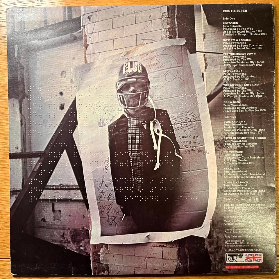 The Who - Odds & Sods Vinyl LP 1974 UK 1st Pressing Printed Inner Lyrics Poster - Image 2 of 4