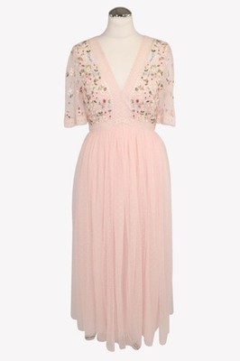 Needle & Thread Damen Kleid Gr. 36 (UK 10) Rosa NEU A-Linie Dress