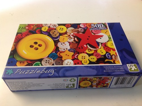 Buttons Puzzlebug Puzzle Colorful LPF Jigsaw New 500 Yellow Red White Blue - 第 1/2 張圖片