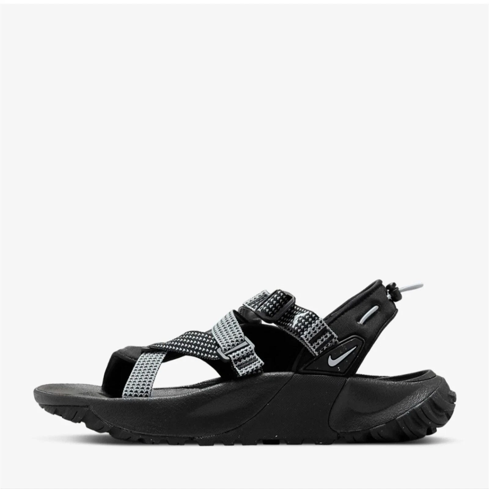Sandali Nike nuovi Oneonta uomo taglia 12 sandali neri puro platino e grigio lupo