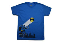 Batman Youth Boys Batman Bat Signal Blue Shirt New M 8 