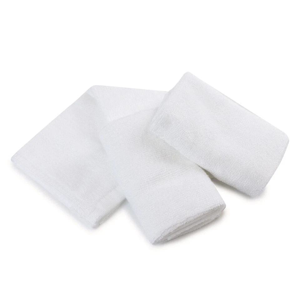 3pc Bubba Blue 25cm Square Bamboo Face Washer Set Soft Baby Towel Cloth White - image 2 of 2