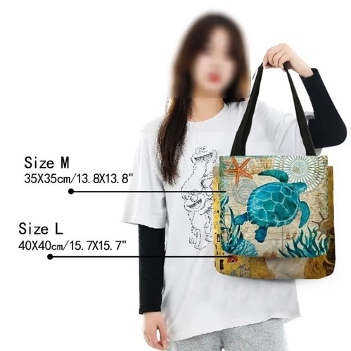 Cute Japanese Lucky Cats & Kokeshi Dolls Canvas Med and Large Tote bags - Bild 13 von 31