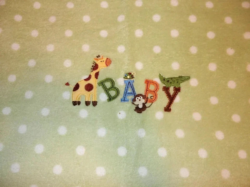7D!¡GUAU! Manta de cuna de felpa GARANIMALS Safari BEBÉ lunares jirafa mono Foto 2 de 4