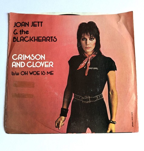 Joan Jett & the Blackhearts Crimson & Clover 45 RPM 1982 Single with Pic Sleeve