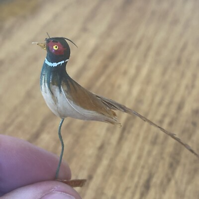 #ad #ad Miniature Pheasant For Crafts Cake Decorating Models 3.25” Beautiful $2.30