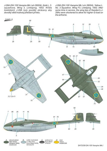 Spezielle Hobbymodelle 1/72 DE HAVILLAND 100 VAMPIRE Mk.I Wächter der Neutralität - Bild 6 von 6